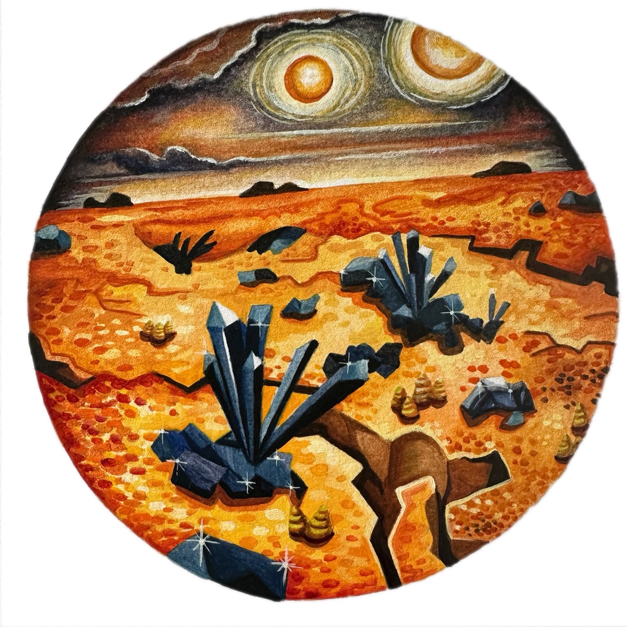 Orange alien desert artwork