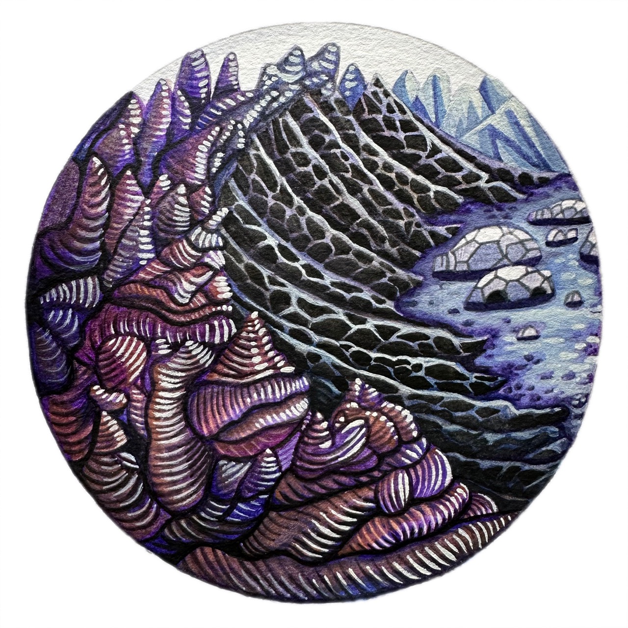 Purple alien landscape artwork